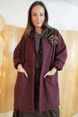 Norbury Corsage Relaxed Jacket Burgundy /19=